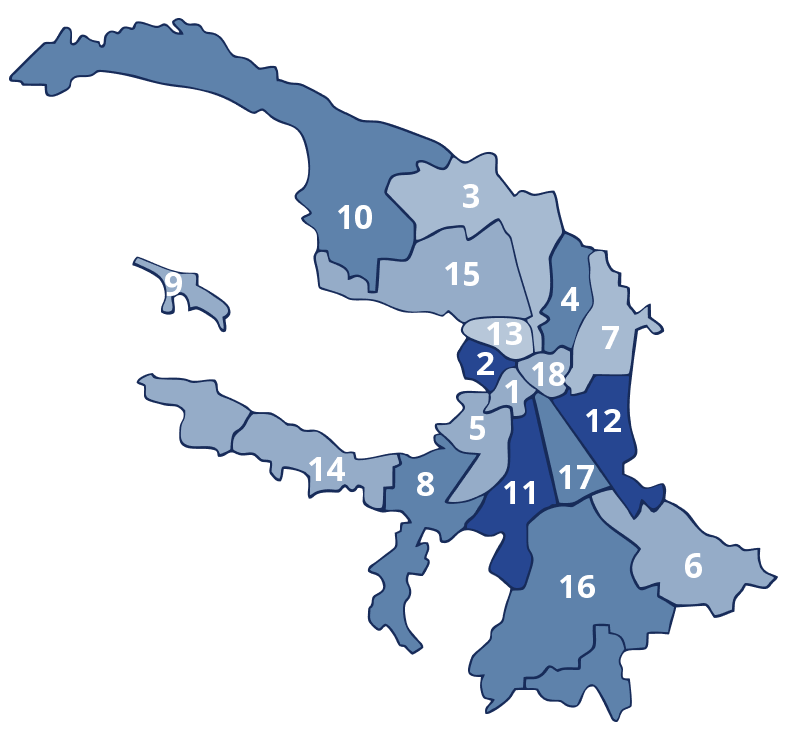 Карта районов Санкт-Петербурга